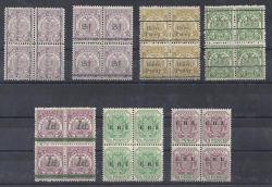 Transvaal 1885 To 1901 Surcharges Lot In Blocks Of 4 Very Fine Unmounted Mint