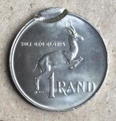 Super Rare Error 1989 Sa Large Nickel R1 Coin. Unuasal For Large Coins. Extra Piece And Error Edge.