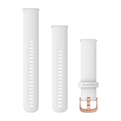 Garmin Quick Release Bands 20 Mm - White With Rose Gold Hardware
