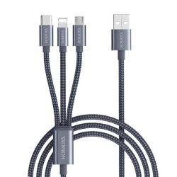 Romoss 3IN1 USB To Lightning Type-c & Micro USB Cable 1.5M - Grey