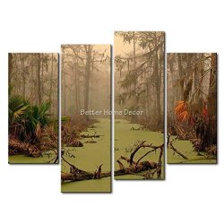 Yeho Art Gallery Painting Dagobah Louisiana Dead Trees On Water Trees Palm Winter Print On Canvas The Picture Landscape