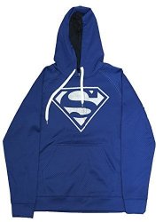 Fashion Dc Comics Superman Blue Graphic Pullover Hoodie - Medium