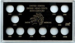 Capital Plastics United States Indian Head Cents 20TH. Century Coin Holder - Black