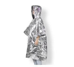 Emergency Thermal Raincoat Poncho - Mylar