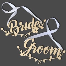 Bride & Groom Matching Chairbacks