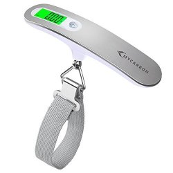 Luggage Scale Mycarbon Digital Scale High Precision Heavy Duty Weight Scale Backlight Hanging Scale Ultra Portable Scale Max 110LB 50KG Suitcase Scale For Travel Household