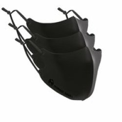 Ice Cooling Microfibre Washable & Adjustable 3D Face Mask 3 Piece Black