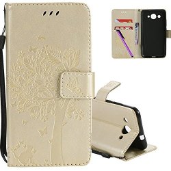 Hmtech Huawei Y5 Lite 2017 Case 3D Embossed Love Tree Cat Butterfly Pattern Handmade Pu Flip Stand Card Holders Wallet Protective Cover For Huawei