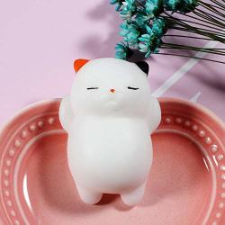 Panamat Mobile Phone Straps - Squishy Cat Phone Accessories Kawaii MINI Soft Silicone Squishi Animals Hand Squeeze Toys Funny Chick Polar Bear Rabbit 1 Pcs