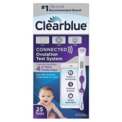 Clearblue Connected Ovulation Test System Featuring Bluetooth Connectivity And Advanced Ovulation Tests With Digital Results 25 Ovulation Tests