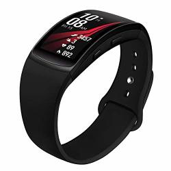 Compatible With Gear Fit 2 Band gear Fit 2 Pro Bands Nahai Soft Silicone Replacement Bands Wristband For Samsung Gear Fit 2 And Fit 2 Pro Smartwatch Small Black