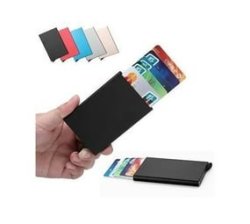 Aluminium Minimalist Rfid-blocking Card Protector Wallet - Red