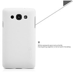 Embiofuels Tm Case For LG L60 X145 Super Frosted Shield Back Cover With Free Screen Protector And Retail Package White