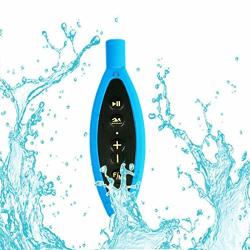 Zjh Waterproof MP3 Player IPX8 Waterproof Headphones For Swimming 4GB Memory For Swimming Spa And Other Water Sport Blue