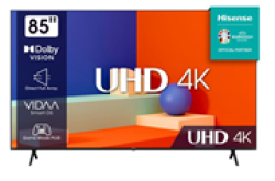 Hisense 85 Inch A6K Series Uhd Smart Tv - Resolution 3840 X 2160 Native Contrast Ratio 4000:1 Viewing Angle Horiz Vert Degrees 178 178