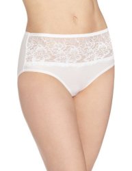 Bali Womens One Smooth U Comfort Indulgence Satin With Lace Hipster Panty White X-LARGE 8
