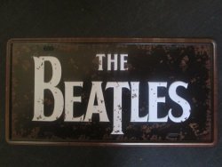 A Marvelous Vintage Looking Replica Metal Beatles Sighn 30cm X 15.5cm