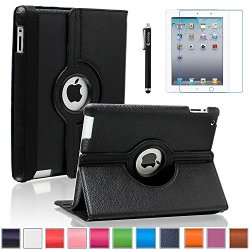 Apple 2 Case 3 Case 4 Case Aismei Rotating Stand Case Cover With Wake Up sleep Function For 2 The New