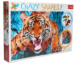 600 PC Puzzle Crazy Shapes:facing A Tiger