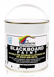 Chalkboard Blackboard Paint - Black - Liter - Brush On Wood Metal Glass Wall Plaster Boards Sign Frame Or Any Surface. Use With Chalk