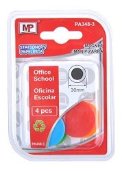 Mp PA348-3- Pack Of 4WHITEBOARD Magnets 30MM