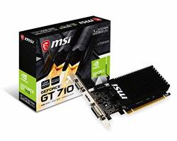Msi Gaming Geforce GT 710 1GB GDRR3 64-BIT Hdcp Support Directx 12 Opengl 4.5 Heat Sink Low Profile Graphics Card GT 710 1GD3H Lp Renewed