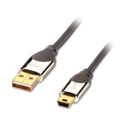 Lindy 1M Cromo USB 2.0 Type A To Mini-b Cable