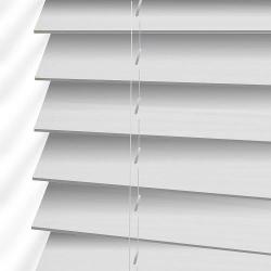 Faux Wood Blinds - Ready Made - 600WX900H White