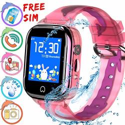 Kidaily Kids Smart Watch Gps Tracker - Free Sim Card 2019 New Waterproof Kids Smartwatch Phone For Boys Girls With HD Touch Screen Sos Anti-lost Camera