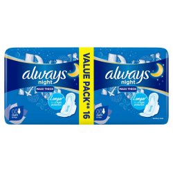 Always Pads Maxi Night Duo 16 Pack