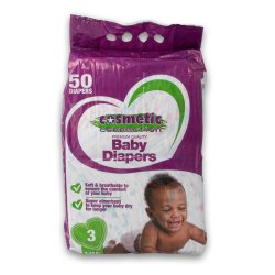 Premium Baby Diapers Size 3 Value Pack - 50 Unisex Diapers