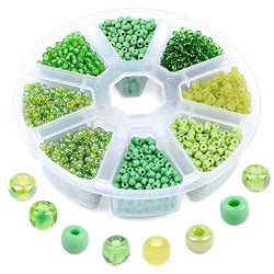 3600pcs 4mm Glass Seed Beads 24 Colors Small Beads Kit Bracelet Beads with  24-Grid Plastic Storage Box for Jewelry Making