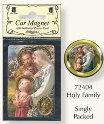 Catholic -holy Family Car Magnet & Holy Card Car Plaque