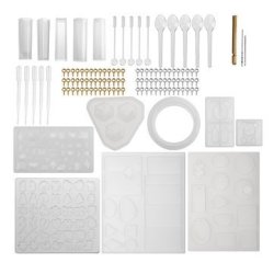 Yalulu 4pcs Storage Box DIY Silicone Mold Jewelry Resin Jewellery Box Casting Mould for DIY Craft Making