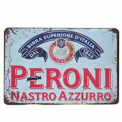 Peroni Nastro Azzuro Retro Vintage Beer Liquor Tin Metal Sign Wall Decor For Home Garage Bar Man Cave 8X12 IN 20X30CM