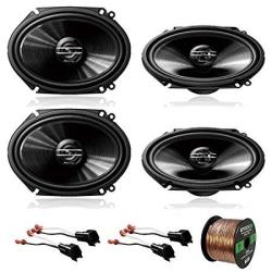 4 X Pioneer TS-G6845R 250W 6X8" 2-WAY Car Audio Speakers 2 X Metra 72-5600 Speaker Adapter For Select Ford Vehicles 2 Pairs Enrock Audio