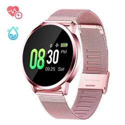 GOKOO Smart Watch For Women With All-day Heart Rate Blood Pressure Sleep Monitor IP67 Waterproof Activity Tracker Calorie Counter Fitness Tracker Pink