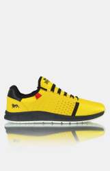 Mens Lace Up Casual Sneakers - Yellow-black - Yellow-black UK 8