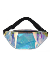 Irridescent Pearl Moonbag Fannypack With Rainbow Zip