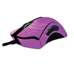 Mightyskins Skin Compatible With Razer Deathadder Elite - Purple Lightning Protective Durable And Unique Vinyl Decal Wrap Cover Easy To Apply Remove