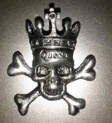 1 X Skull Silver Charm Pendant