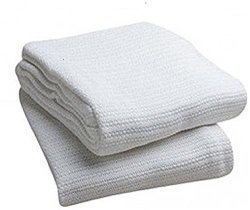  GLAMBURG 100% Cotton Thermal Blanket, Breathable Bed