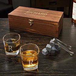 Stanford Personalized Whiskey Stones And Glasses Gift Set Custom Product
