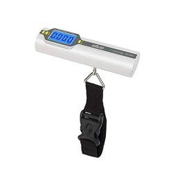 Digital Hanging Luggage Scale - Portable Scale Travel Scale Electronic Scale 110LBS 50KGS Large And Blue Backlight Lcd Display And With 1 Meter Tape Measure