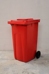 Postwink 240l Recycling Wheelie Bins in Red