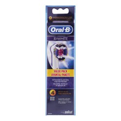 Oral B Oral-b 3D White Replacement Brush Heads 4 Pack