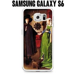Phone Case Jan Van Eyck The Arnolfini Portrait For Samsung Galaxy S6 SM-G920 Plastic White Ships From Ca