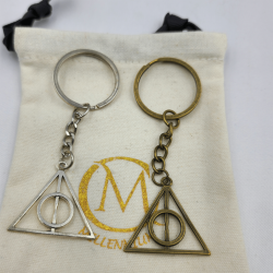 Harry Potter Deathly Hallows Keychain - Bronze