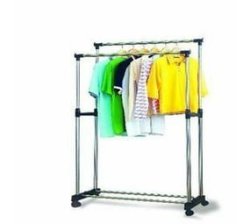 Stainless Steel Double Pole Clothing Rail
