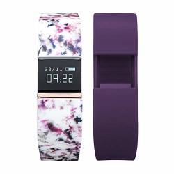 Itouch Ifitness Perfect Activity Pedometer Wireless Smart Band Watch: White Printed And Purple